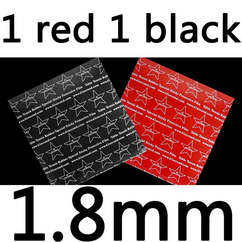 LIGHTNING DS – caoutchouc de Tennis de Table d&#39;entraînement 2x61 secondes avec éponge: 1 Red 1 Black 1.8mm