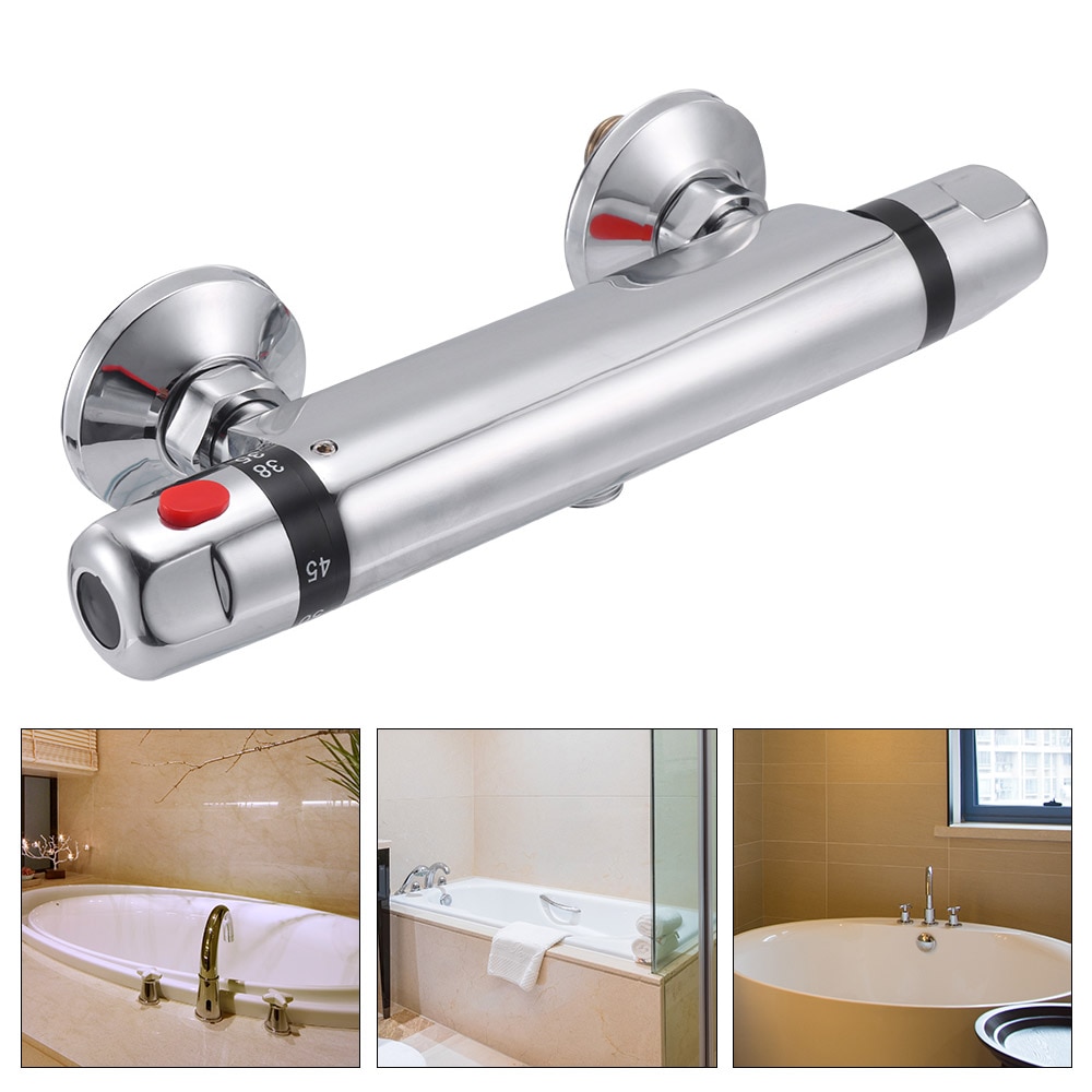 Mixing Water Valve Thermostatic Bar Shower Copper Mixer Valve Tap Full Copper Faucet Intelligent Concealed Installation