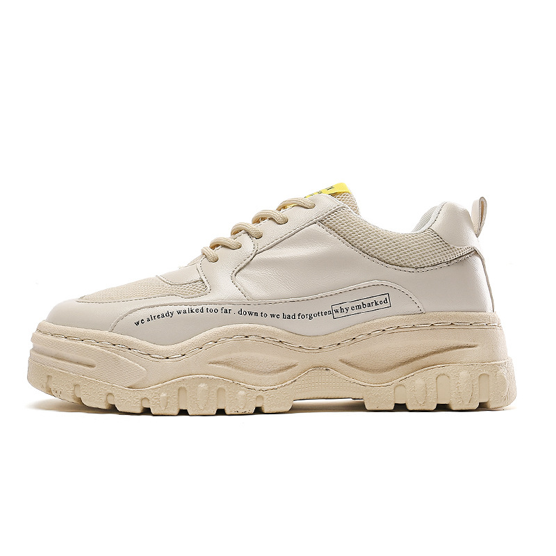 Excargo skor herr vita sneakers platå höst skor för män chunky sneakers svarta andas bekväma