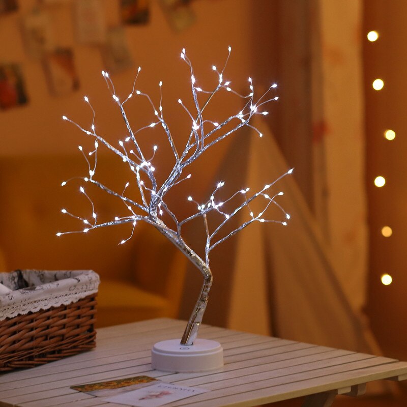 THE FAIRY LIGHT SPIRIT TREE SPARKLY TREES LED Night Light Mini Christmas Tree Copper Wire Garland Lamp Fairy Lights Lamp: C