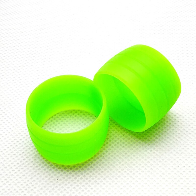 1 par cykel silikone elastisk rem fastgørelsesring anti-spring stik, vandtætte slidbestandige stropper til løbecykel bar tape: Grøn