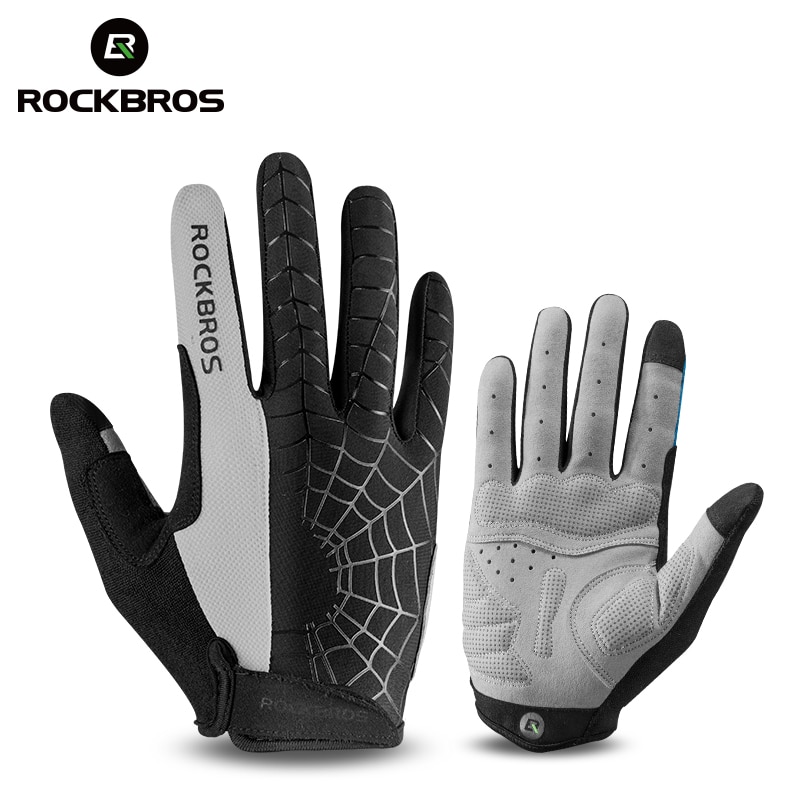 Rockbros efterår vindtæt fuld finger handsker berøringsskærm sport handsker vej mtb mountain motorcykel cykeltøj