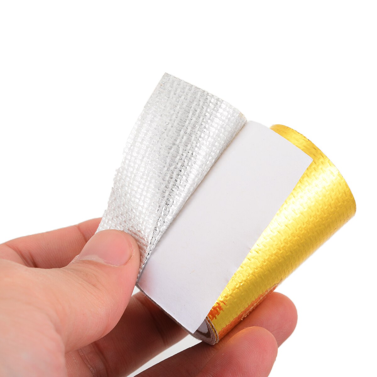 1 Roll 5cm*80cm Gold High Temperature Heat Shield Wrap Tape Adhesive Reflective Engine Fiberglass Tape