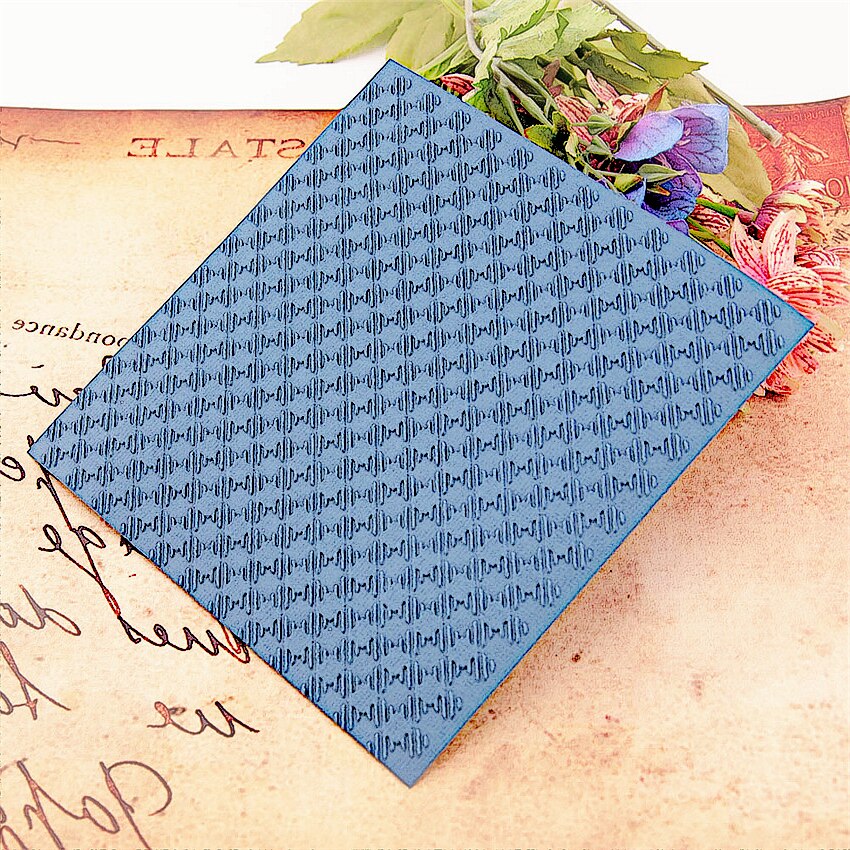15x15cm Grid stripe wreath Embossing folders Plastic Scrapbooking DIY Template Fondant Cake Photo Album Card Making