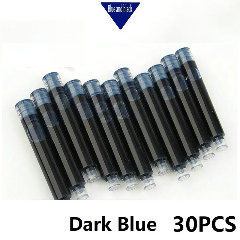 30 pièces encre pour stylo plume stylo plume cartouche papeterie stylos pour écriture encre 3.4 MM diamètre d'alésage GB02: YELLOW
