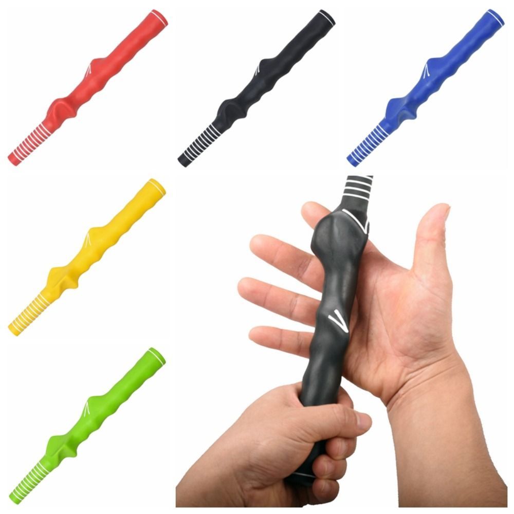 Rubber Golf Rubber Hand Shape Grip Corrector Non-Slip Golf Practice Pole Grip Durable Right Hand Golf Swing Training Grip