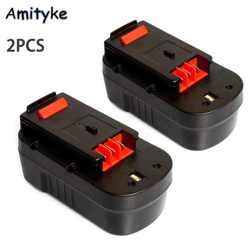 2pcs 18V 3.0Ah NI-CD Replacement Battery for Black+Decker Cordless Tools HPB18 HPB18-OPE 244760-00 A1718 FS18FL FSB18 Firestor