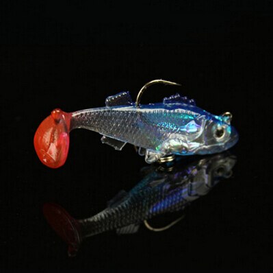 Paras hinta 1 kpl kalastusvälineet 3d silmät minnow kalastusuhe kalastussyötti 6cm/2.36 ": Sininen