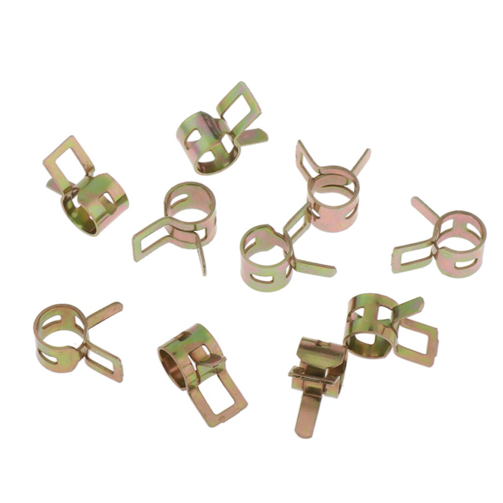 10x Lente Clip Set Brandstof Slang Air Tube Clamp Fastener 8Mm/0.31Inch Voor Auto