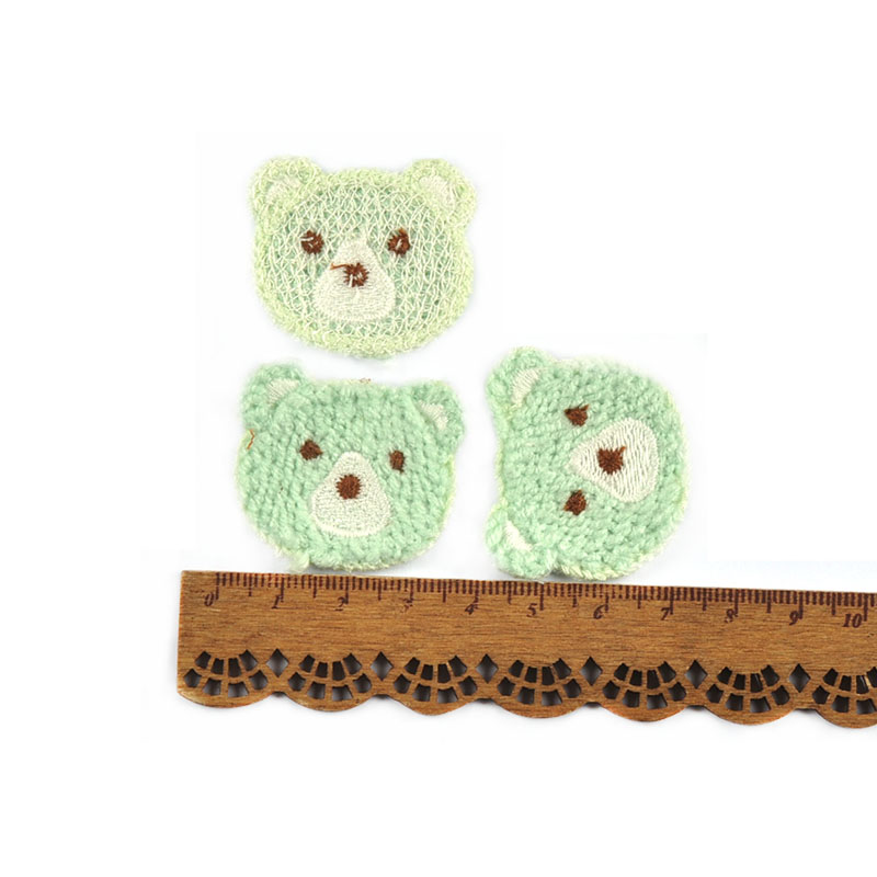 10 Stuks 37X34Mm Mooie Gekleurde Beer Borduurpatches Naaien Kinderkleding Appliques Accessoires Diy Haar Lussen Clip Handgemaakte Decor: Koper