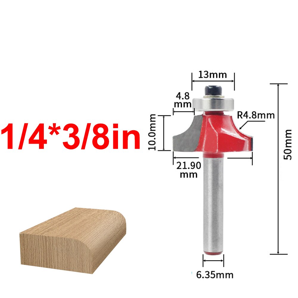 1/4inch Shank Wood Router Bit Straight End Trimmer Milling Cutter clean flush trim corner round cove box bits tools Mill Cutt: BIHH5743C