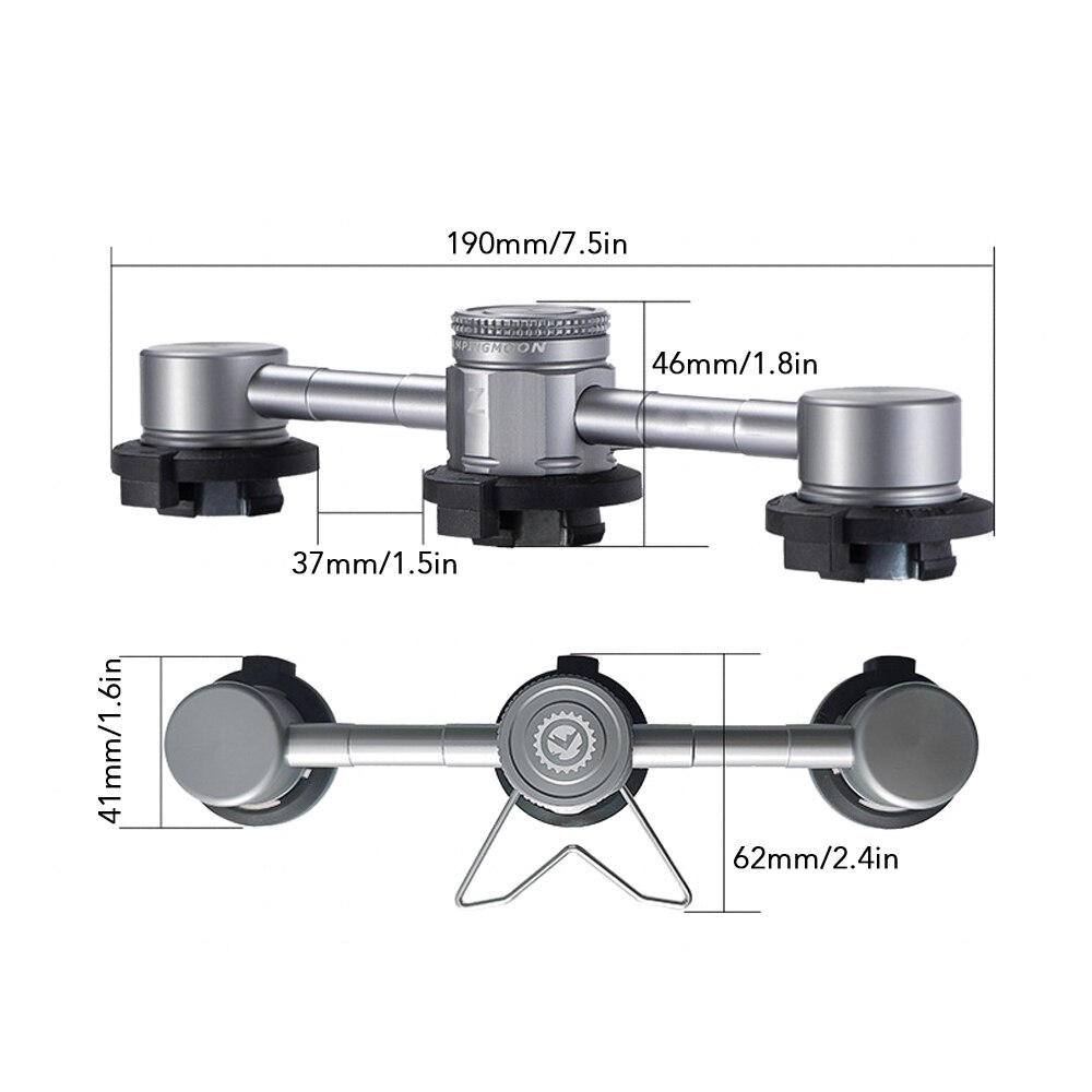 3 In 1/in 2 Butane Gas Adapter with Stable Bracket Gas Cartridge Head Conversion Adapter Nozzle Bottle Type Butane Convertor 캠핑