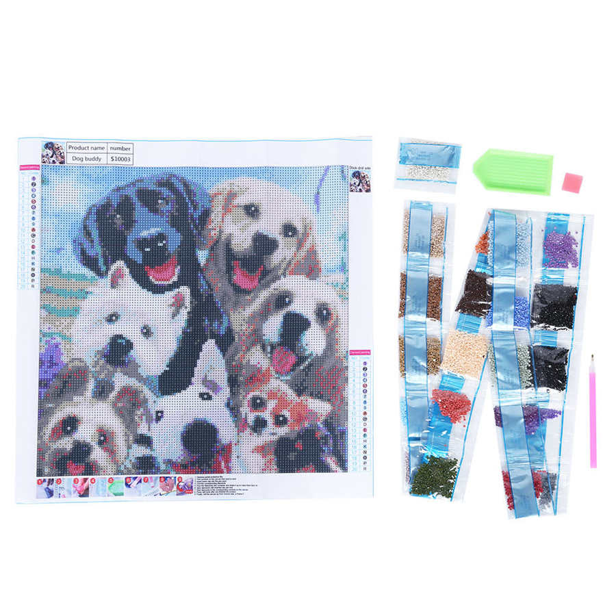 5D Diamond Painting Set DIY Happy Dog Embroidery C... – Grandado