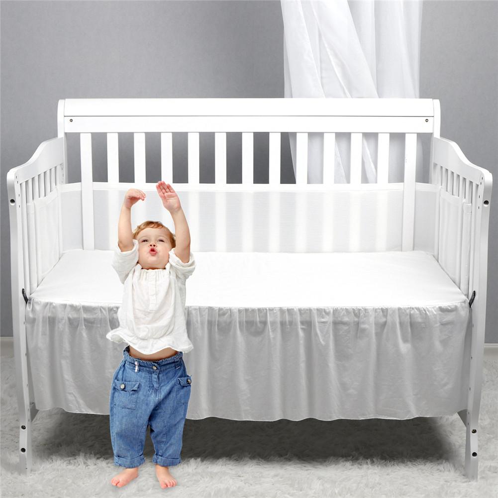 Baby krybbe kofanger åndbar bomuld anti-kollision krybbe liner seng hegn til at sove