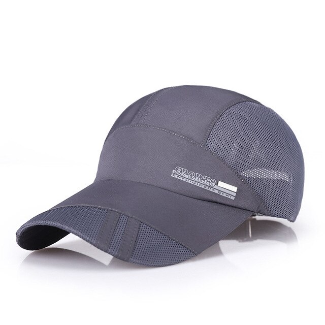 Summer Baseball Cap Men Breathable Sunshade Caps Unisex Adjustable Sport Hats Men Tennis Caps Women Hats 8 Colors: Dark gray