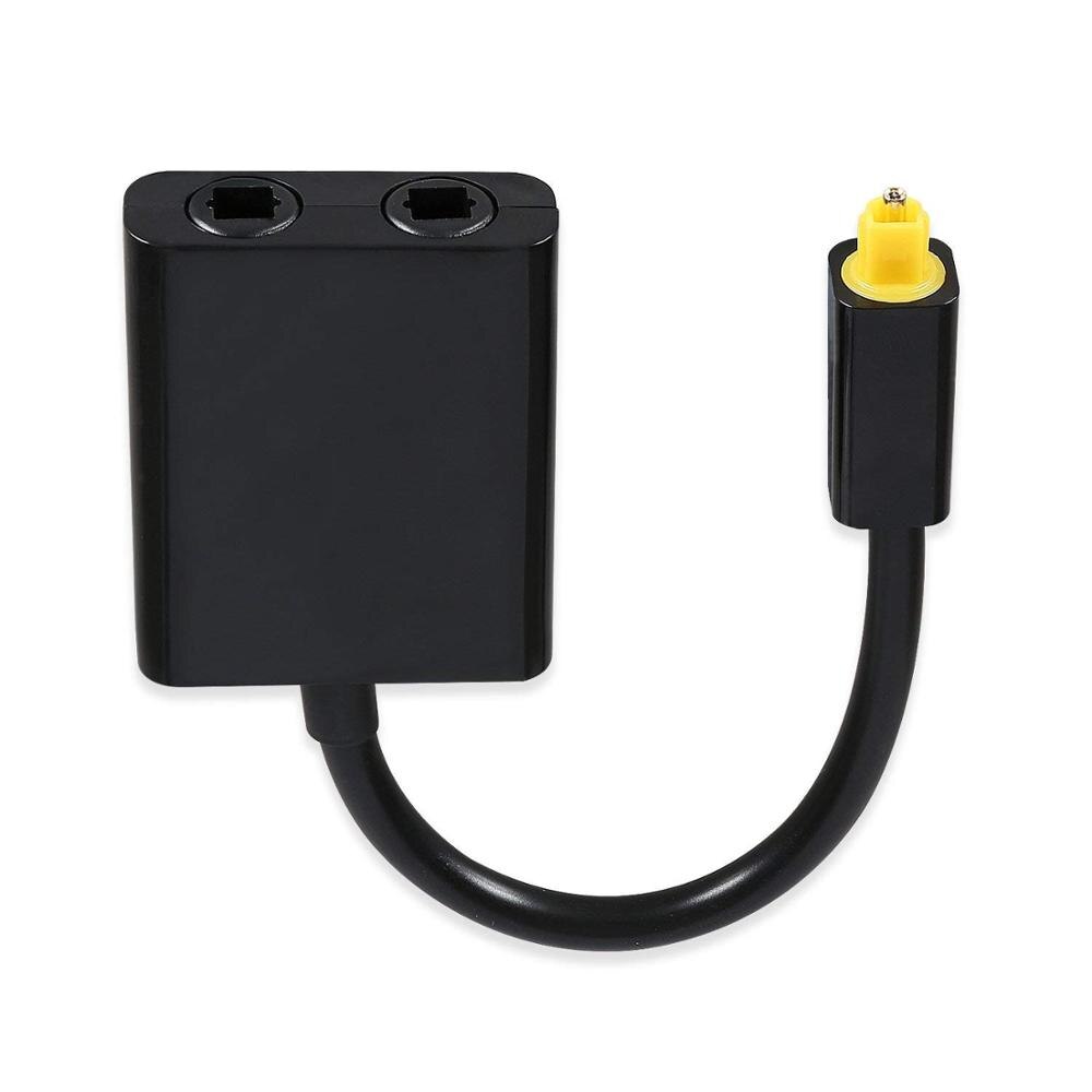 Adapter 1 Eingang 2 Ausgang Dual Hafen Toslink Eine Teilen Sich in Zwei Audio- Patchkabel Splitter Fiber Optik Audio- Kabel 1 in 2 aus: Schwarz
