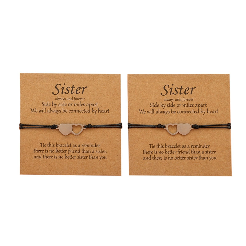 Mother &amp; Daughter Bracelets Set Mommy &amp; Me Heart Matching Wish Bracelets Forever Love Bracelets Holidays D5QB: 904-B