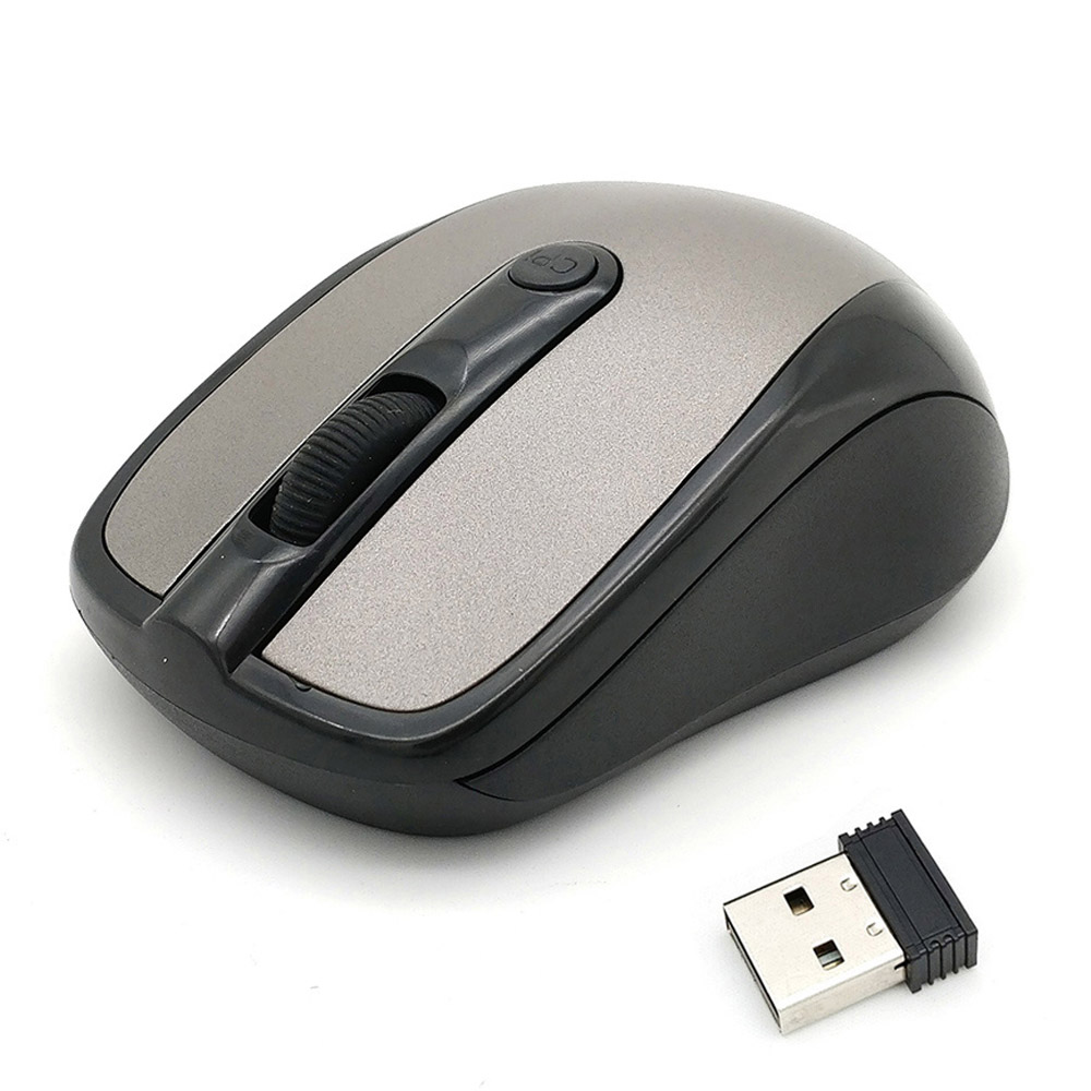 Hop Gaming 2.4GHz Wireless Optical Mouse Computer PC Mice with USB Adapter Mause for PC Laptop: Gray