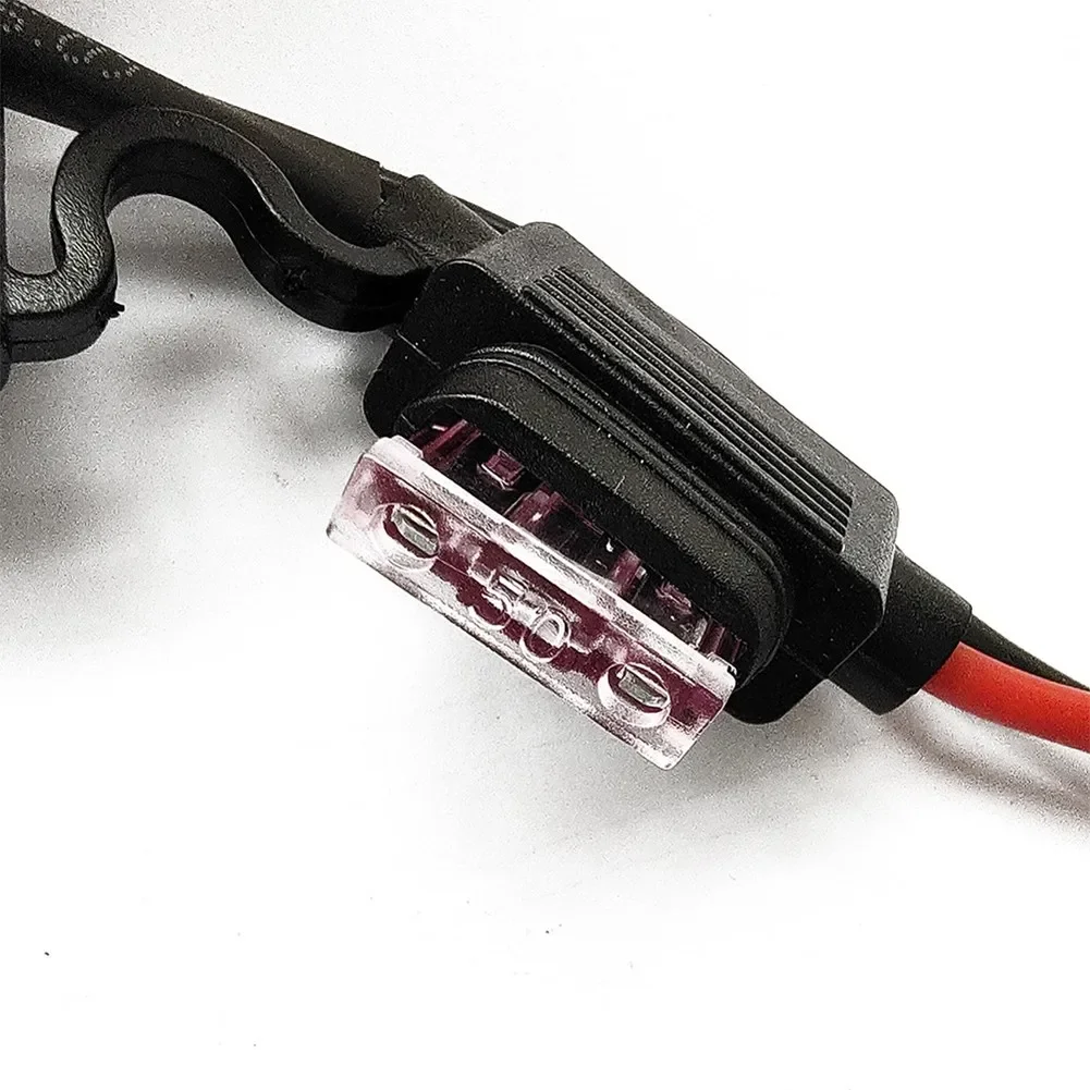 Electric Bicycle Battery Power Cable E-bike Lithium Battery Controller Fuse Waterproof Power Cord 14AWG XT60 Discharge Wire