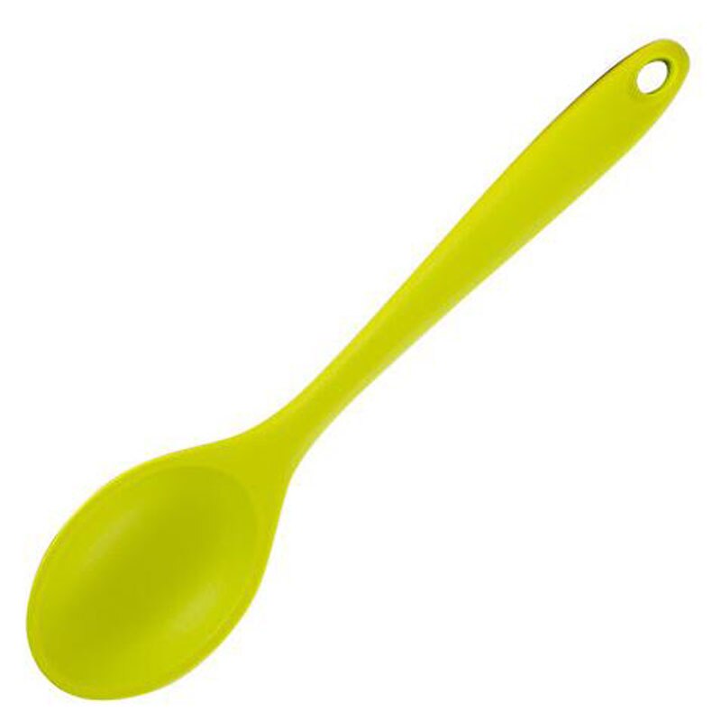 Cuillère à soupe en Silicone antiadhésive résistante aux hautes températures, louche de cuisson pour ustensiles de cuisine: green