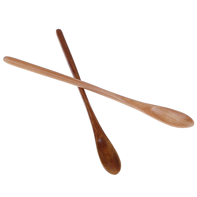 Cucharas de madera de 15,5 cm para cocinar, cuchara de miel, servidor, té, café, cuchara agitadora