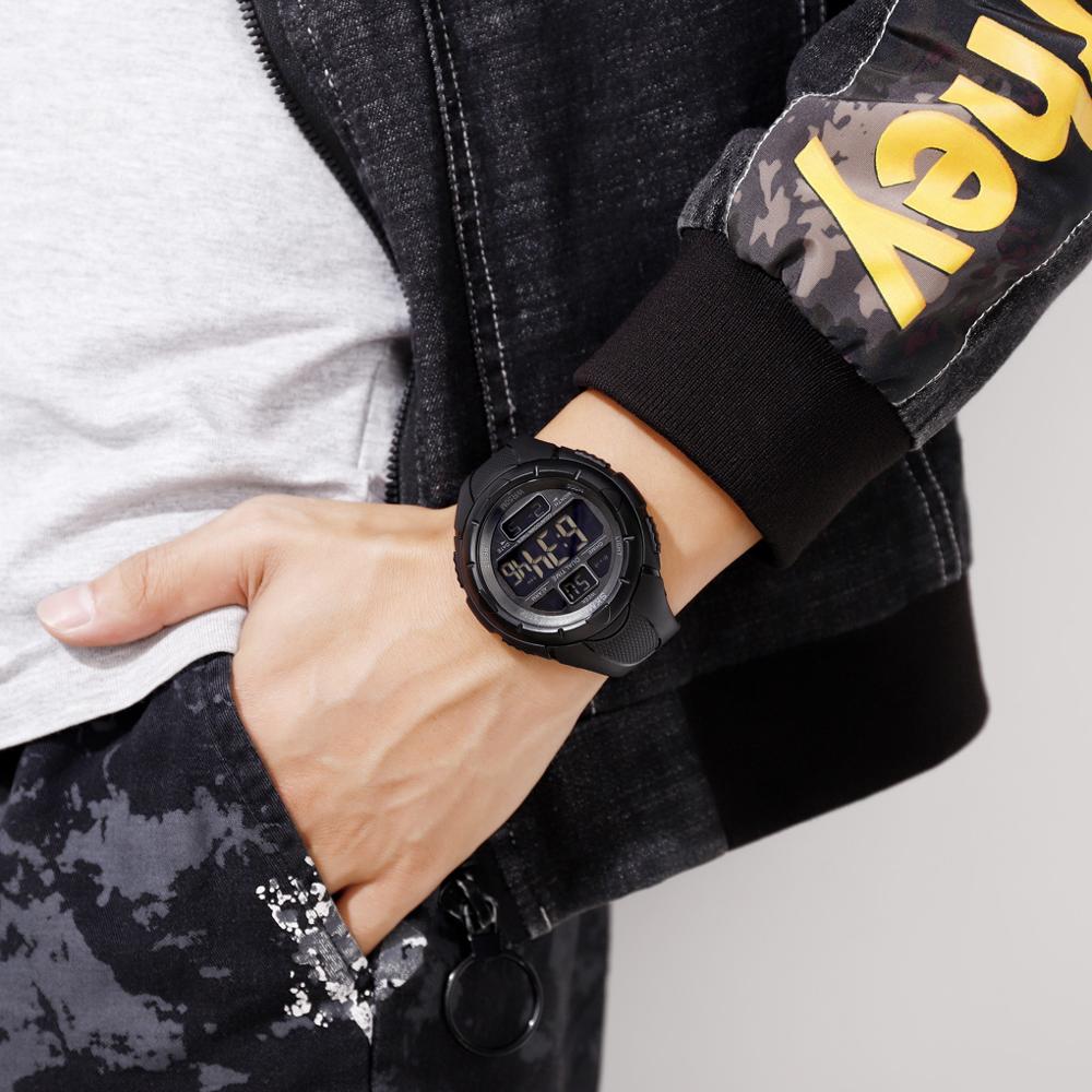 Heren Horloge Skmei Outdoor Sport Digitale Pu Band Led Lezen Waterdichte Elektronische Horloge Week Datum Mannelijke Klok
