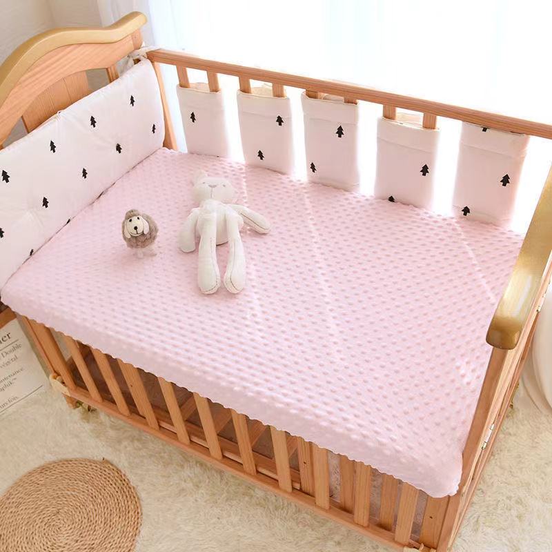 Baby Laken Bed Cover Pasgeboren Winter Flanel Effen Laken Zachte Kinderen Laken Kinderen Matrashoes: pink