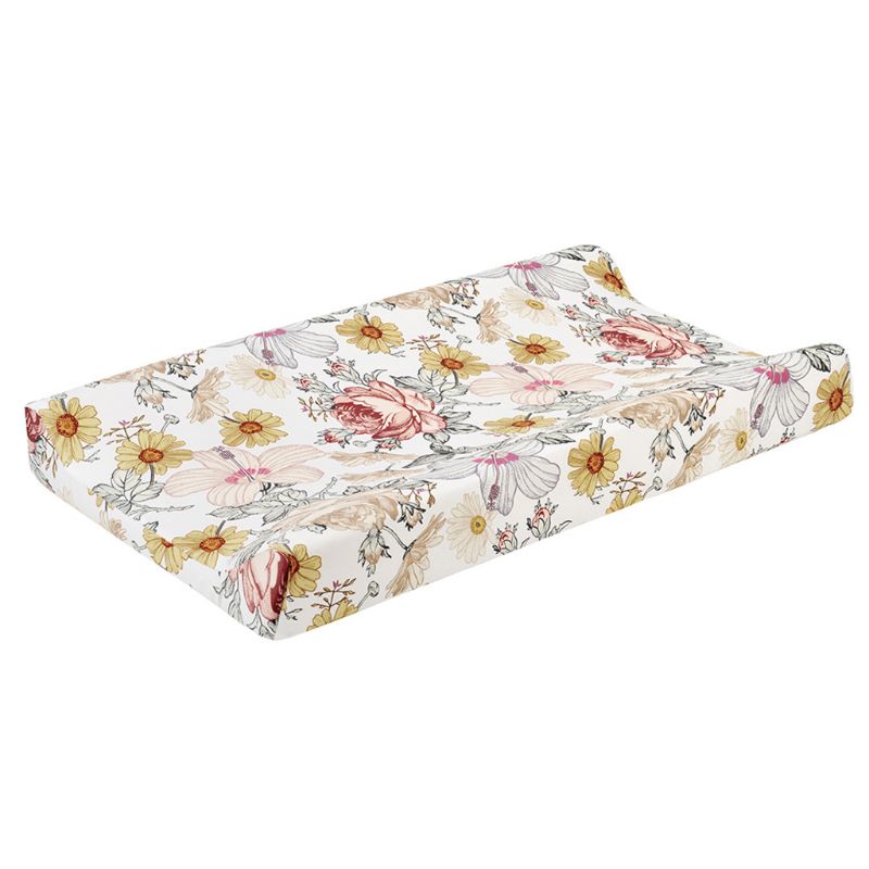 Baby Changing Pad Cover Floral Print Fitted Crib Sheet Infant or Toddler Bed Nursery Unisex Diaper Change Table Sheet D5QA: 3