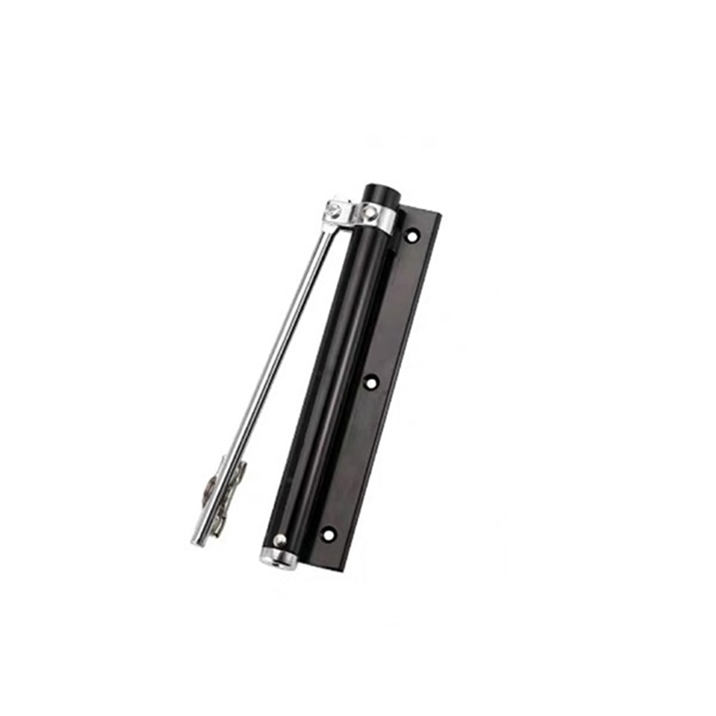 Automatic Door Self-Closing Hinge Adjustable Surface Mounted Automatic Spring Closing Door Closer Fire Rated Door Hardware: Black