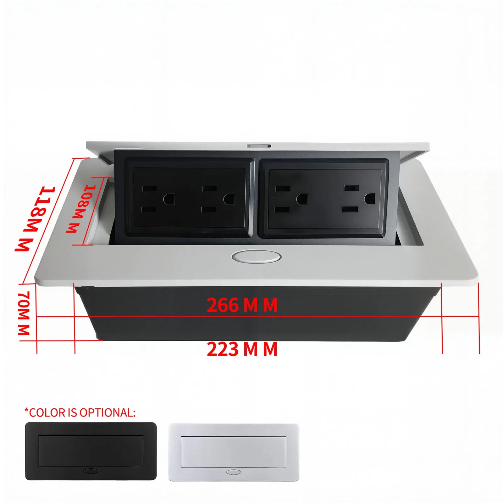 Tomada de Mesa Retrátil - USB-A/USB-C - Carregamento Rápido Tipo C - Estação de Carregamento Multifuncional: Preto / Tipo 19