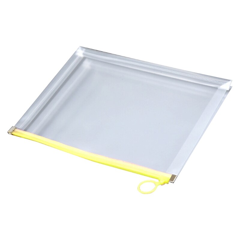 Multifunctional Transparent A4 A5 File Folder Document Bag Organizer Waterproof: Yellow A4