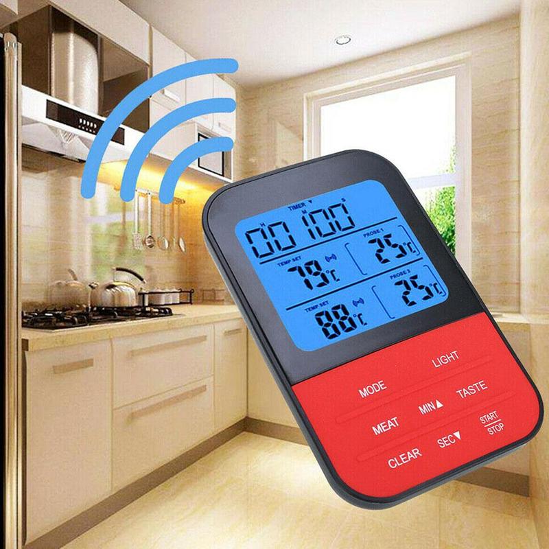 Multifunctional Food Thermometer Home Kitchen Wireless Electronic BBQ Thermometer
