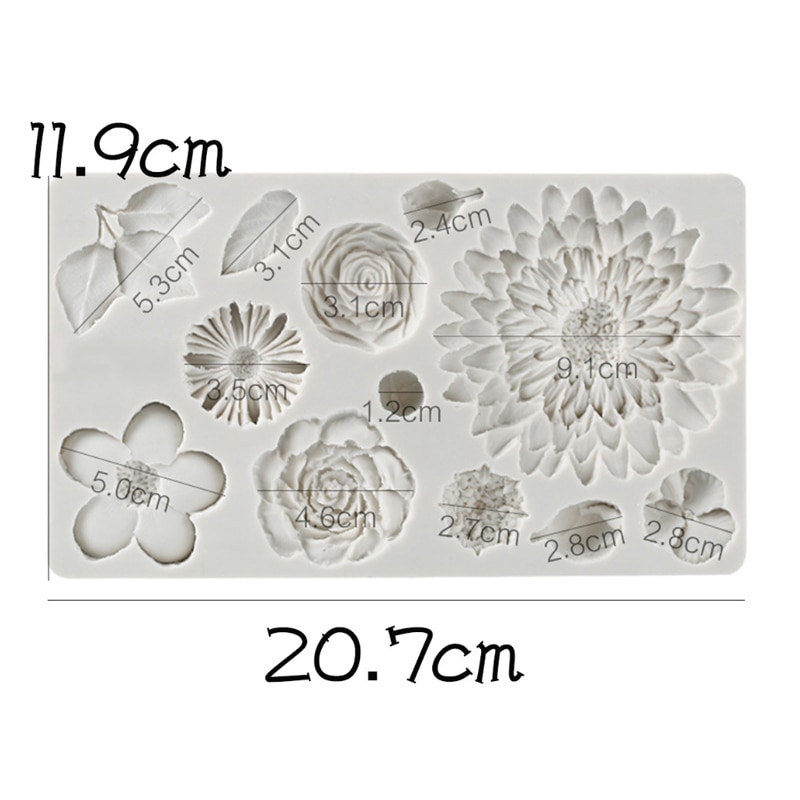 Smørkrem blomster form fondant kake dekorasjonsverktøy silikonformer til håndverk sjokoladebakeværktøy til kaker gumpaste fim