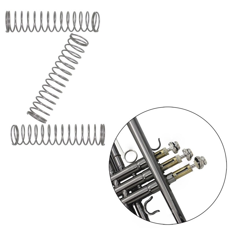 3Pcs Trompet Zuiger Klep Lente Accessoires Deel Vervanging