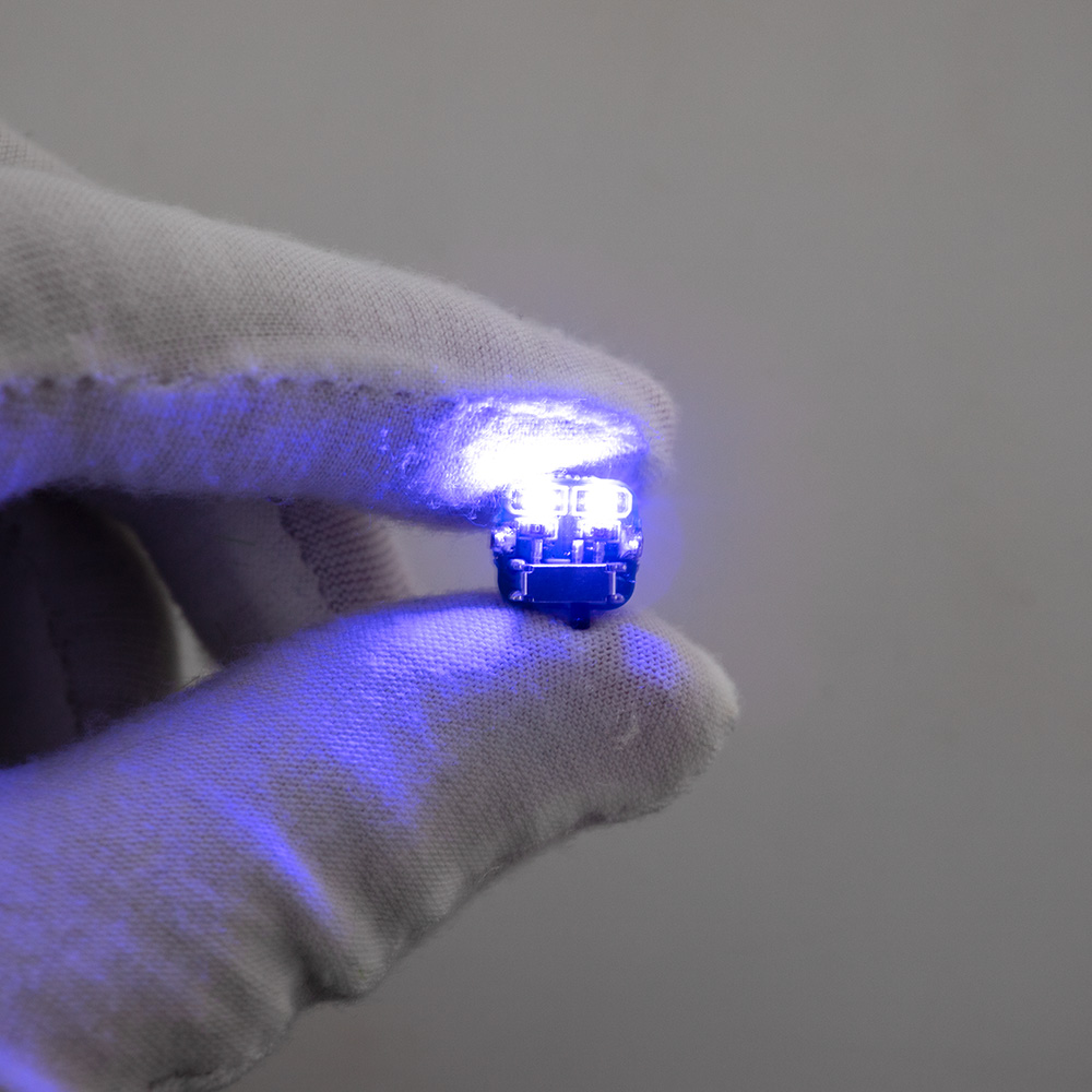 2 stk. enkelt/dobbelt led-lampe med kontaktstyring, ingen magnet nødvendig, flerfarvede valgmuligheder til gør-det-selv-modelbygning