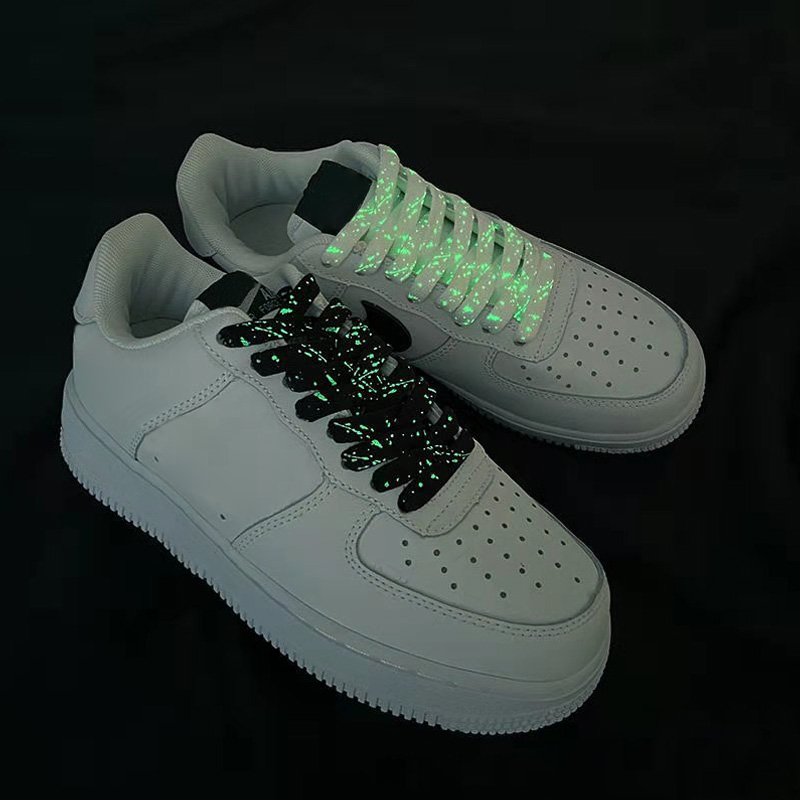 1 Paar Gloeiende Fluorescerende Schoenveters Lichtgevende Veters Voor Sneakers Platte Veters Schoenen Boot Schoenveter 120/140/160cm Shoestrings