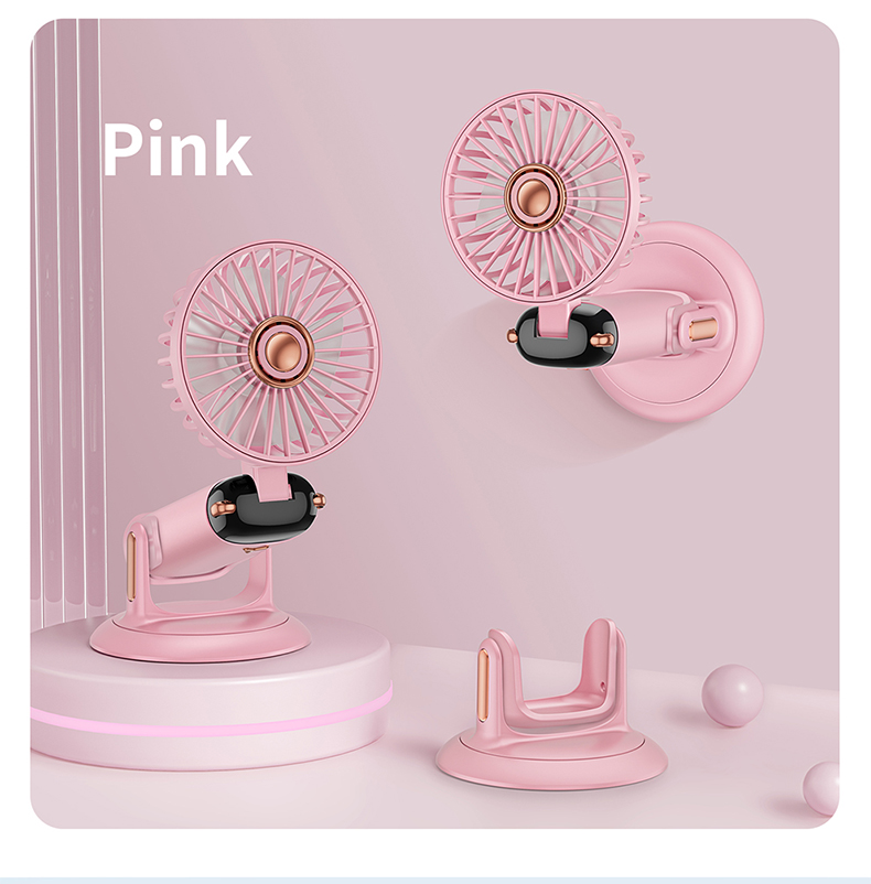 Mini ventilador portátil dobrável, 3000mah, mesa externa, pendurado no pescoço, 5 velocidades, usb, recarregável, suporte para telefone, tela de exibição: Verde claro