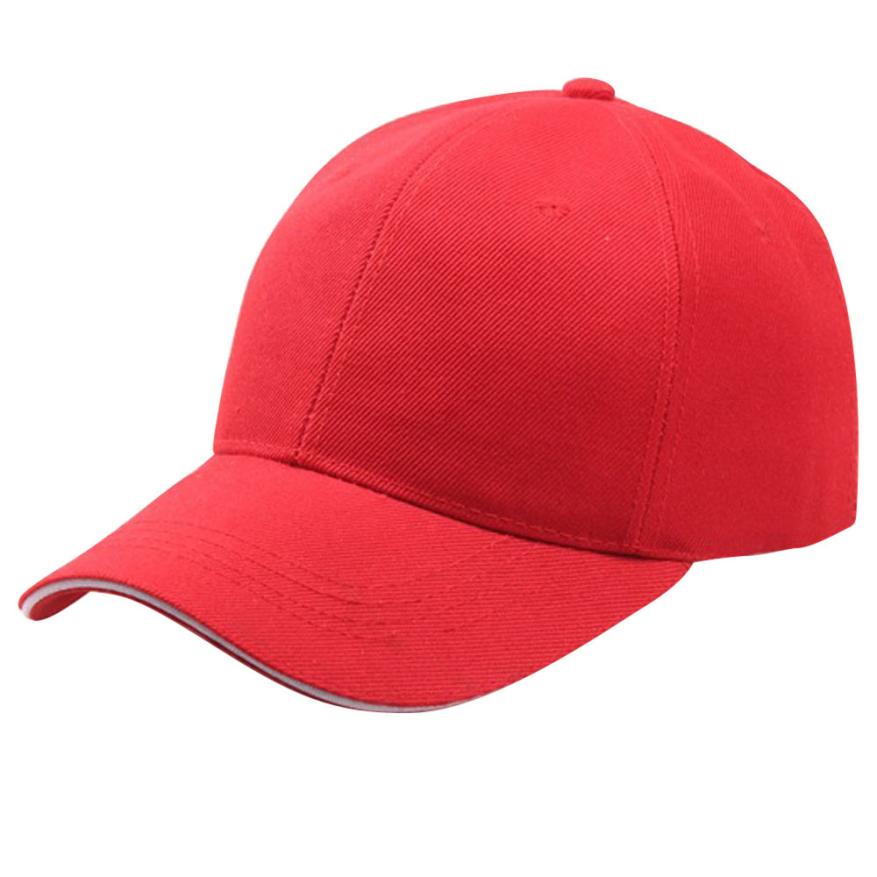 Kancoold bone cap afslappet hat kvinder populær unisex baseball cap snapback hat hip hop justerbar pjano 0: Rød