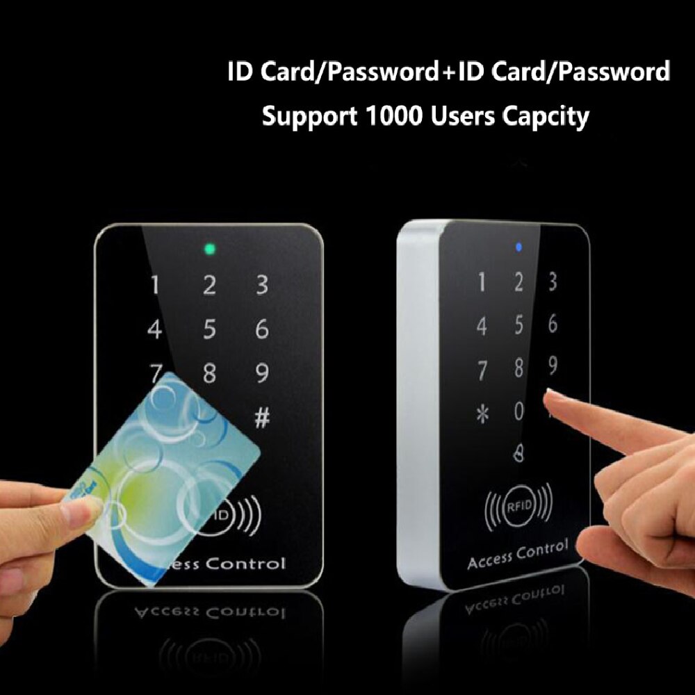 Backlight Wachtwoord Toetsenbord 125Khz Rfid Toegang Controlle Elektronische Toegang Lock Power Toegangscontrole Systeem Kit 1000 Gebruiker