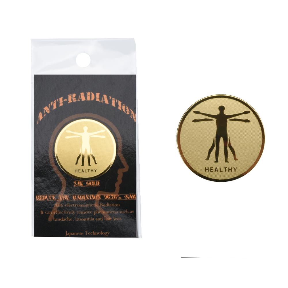 24K Gold Plated Anti Radiation Protector Shield EMF EMR Blocker Cell Phone Sticker: Orange