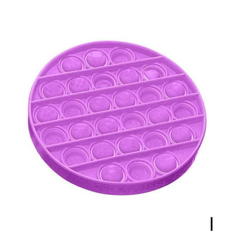 Special Needs Stress Reliever Bubble Sensory Fidget Toy Stress Relief Silent Classroom Funny Antistress Toys Squishy Aнтистресс: Round Purple