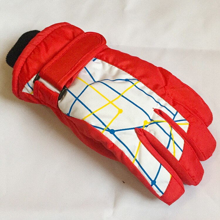Inverno moda esportes ao ar livre crianças luvas de esqui engrossado quente vento e à prova de água dedo cheio neve escalada luvas 5-10yrs