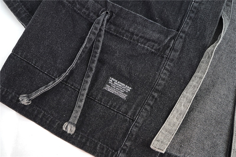 Ropa informal japonesa para hombre, Chaqueta tipo Kimono, cárdigan de estilo Hip Hop, vaqueros de estilo japonés, chaqueta informal de Harajuku con bolsillo y cremallera