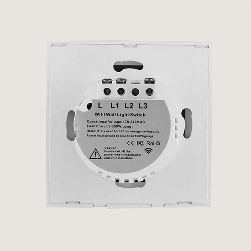 Home With Google WiFi 3 Gang Lighting Smart Switch