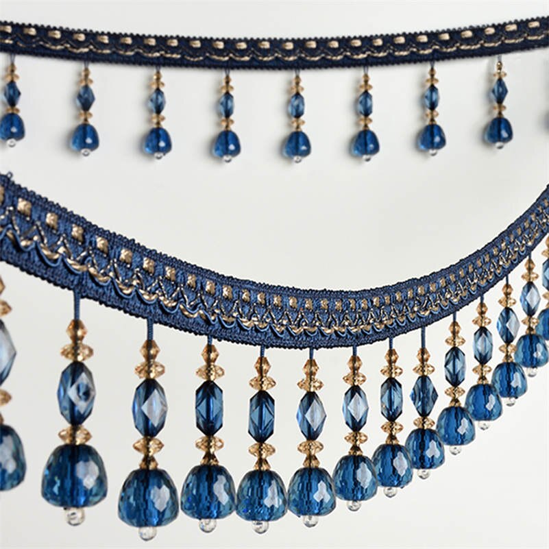 1M Kristal Kralen Gordijn Fringe Kant Kwastje Trim Wide Lint Naaien Ambachtelijke Elegante: 13