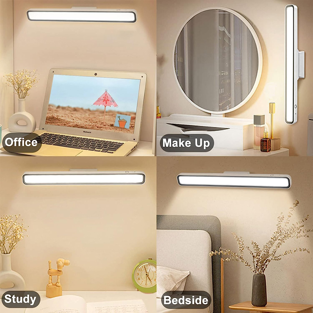 leestafellampen bureaulamp LED USB oplaadbaar licht traploos dimmen tafellamp hangende magnetische slaapkamer nachtlamp