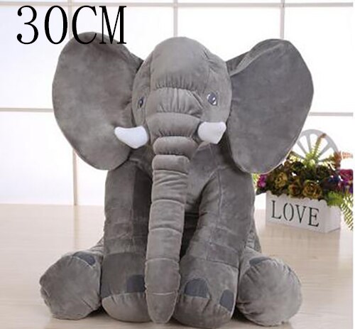 60cm pillow baby elephant shaped baby kids toy pillow head protection sleep cushion infant newborn child elephant photo bag: gray 30cm