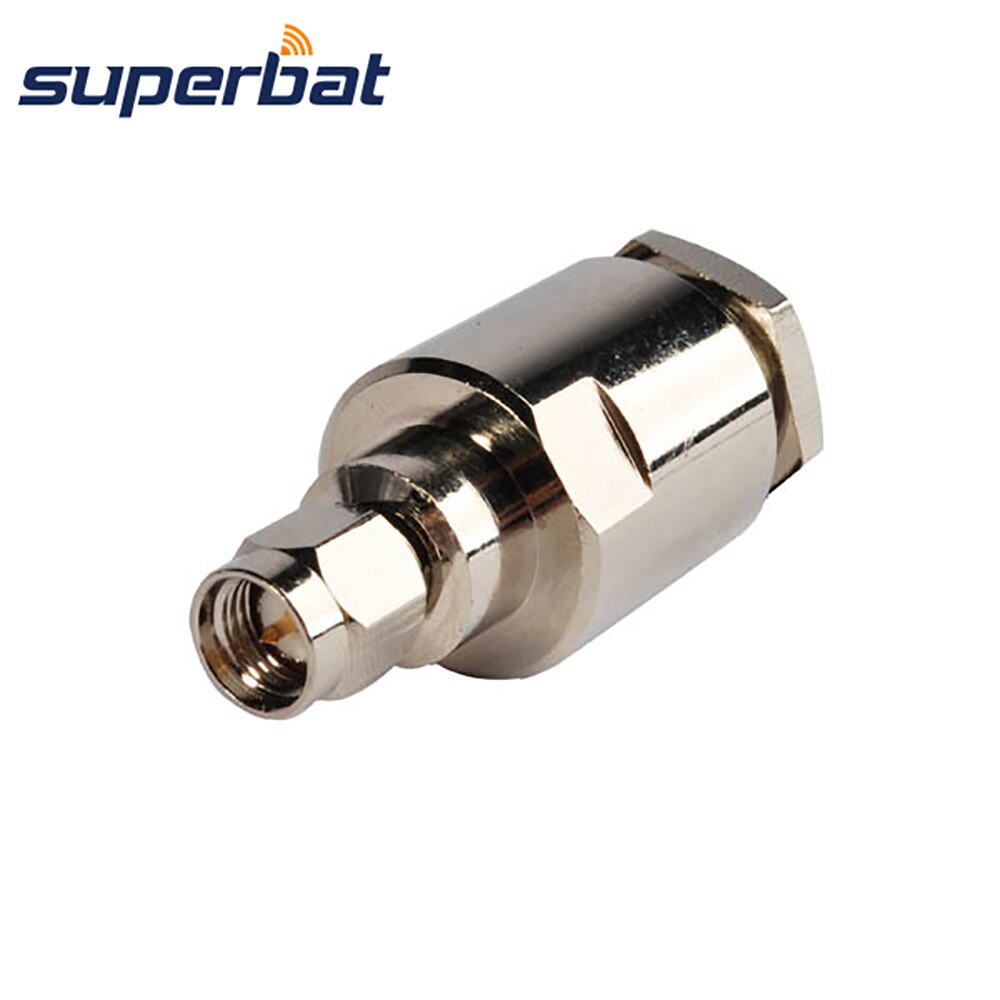 Superbat SMA Male Straight Crimp Attachment Cable Mount RF Coaxial Connector 50 Ohm for Coaxial Cable LMR400,RG213