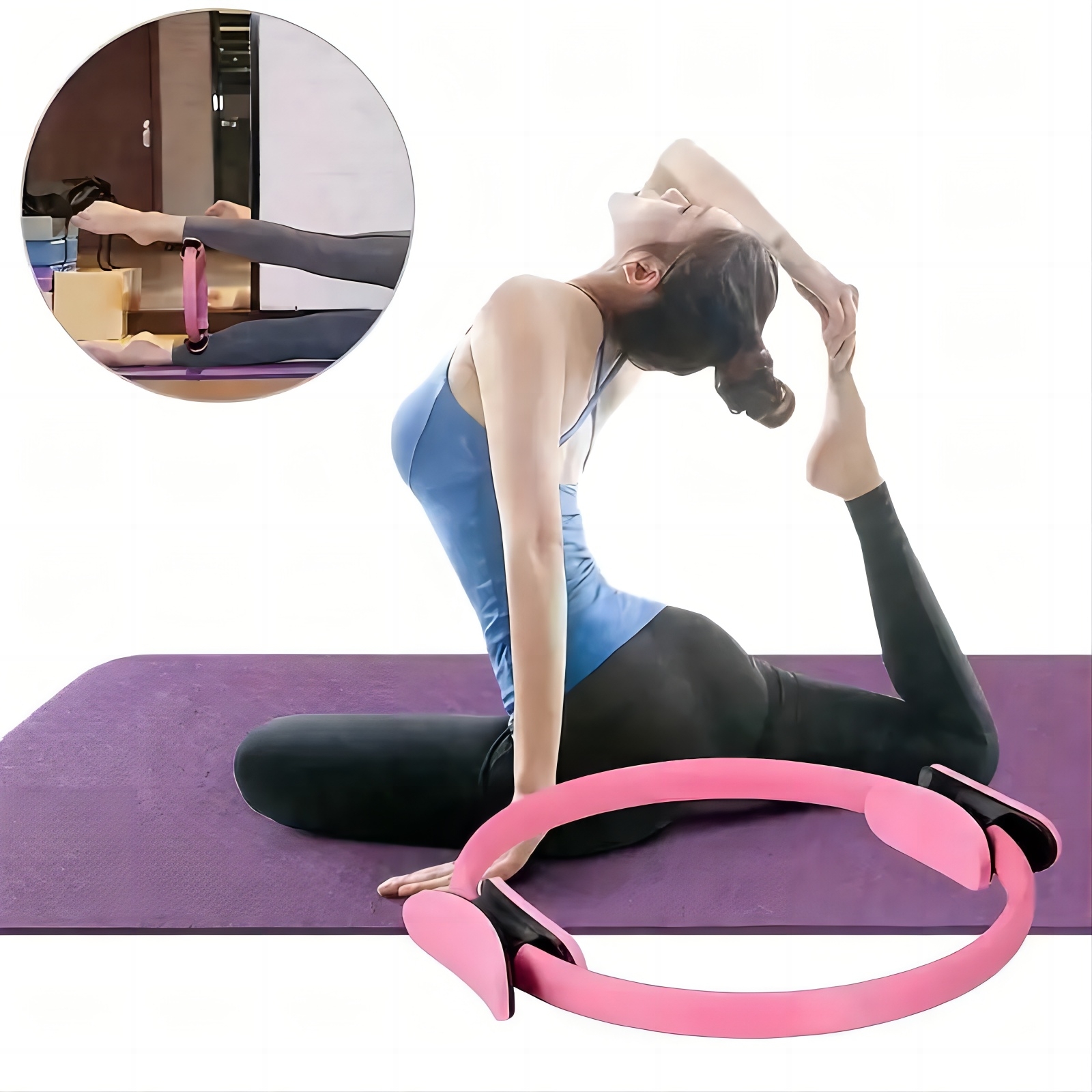 Anillo de Pilates, círculo mágico de Fitness para tonificar muslos, abdominales y piernas, entrenamiento de resistencia, deporte corporal, Fitness, Yoga
