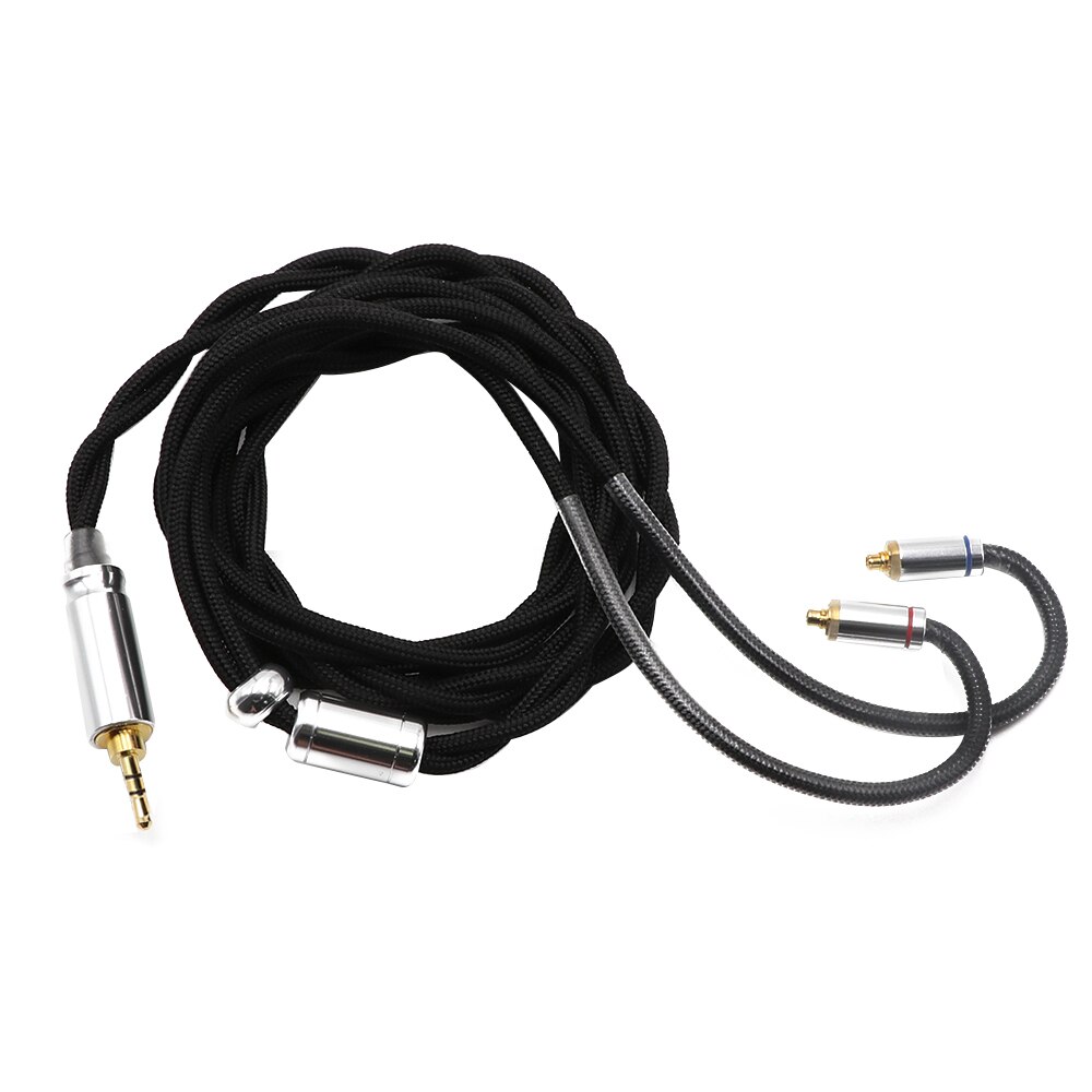Linsoul LSC08 6N OCC Single Crystal Copper HiFi Earphone Cable 2pin MMCX: Black 3.5mm MMCX